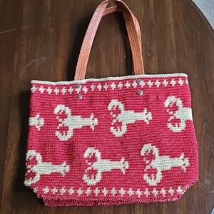 Red and Cream Sustainable Tote Bag